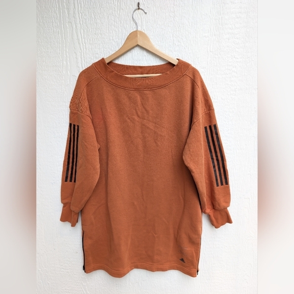 Adidas Orange Tunic Sweatshirt Dress Texas Longhorns Pullover Size Medium - Picture 1 of 6